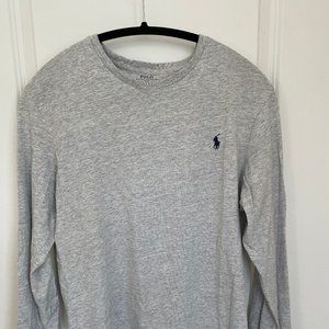 Mens Polo Long Sleeve Shirt Large